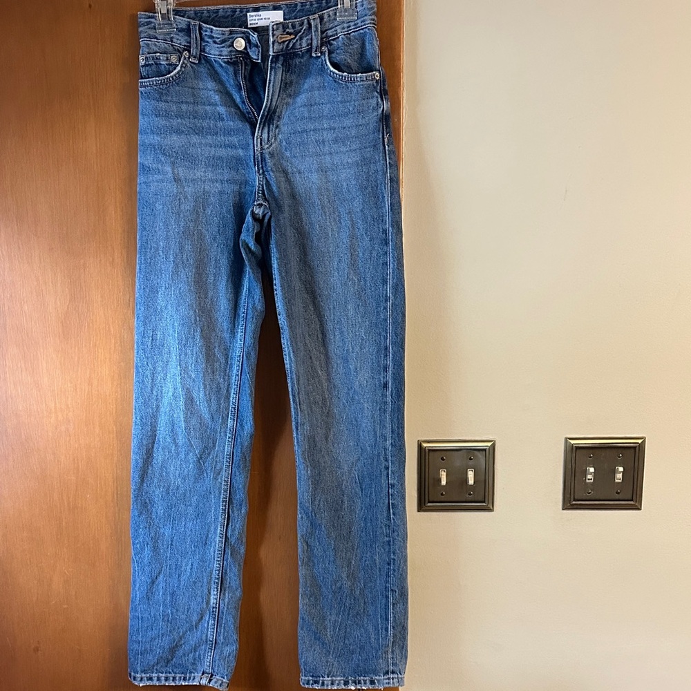 Bershka high waist Straight Leg Jeans